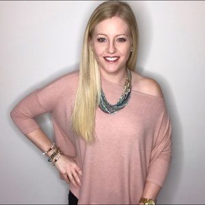 Stella & Dot Addy poncho in blush size small